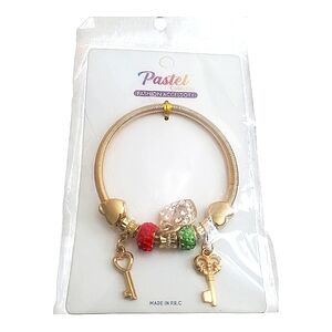Pastel Collection Charm Bracelet Gold Tone